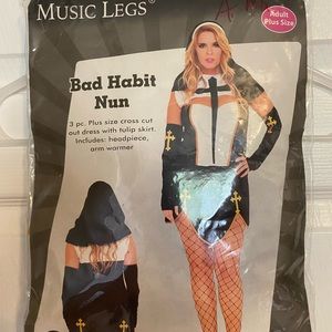 Sexy nun costume size 1X/2X